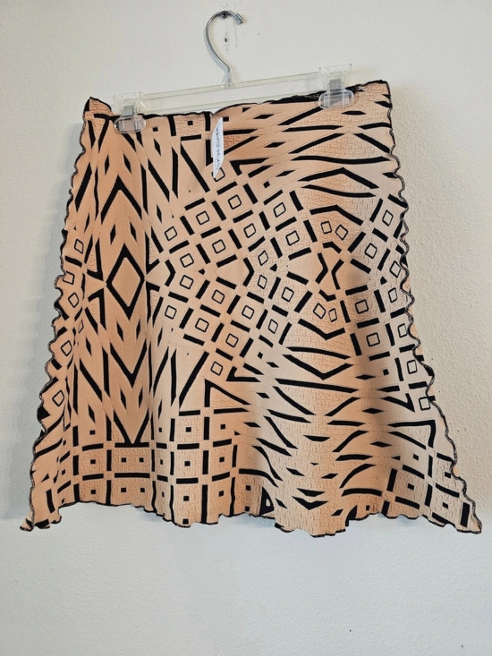 Haystacks Geometric Mini Skirt in Orange & Black Size Large NWT